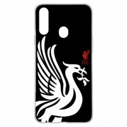 Чехол для Samsung A20s Liverpool on a black background - PrintSalon