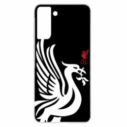 Чехол для Samsung S21+ Liverpool on a black background - PrintSalon