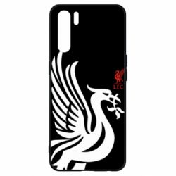 Чехол для Oppo A91/Reno3 Liverpool on a black background - PrintSalon