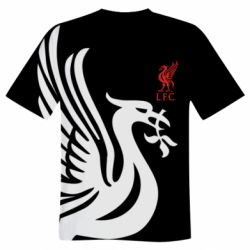 Мужская футболка 3D Liverpool on a black background-PrintSalon Мужская футболка 3D Liverpool on a black background