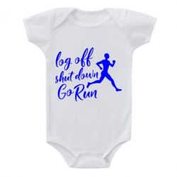 Детский бодик Log off shut down go run - PrintSalon