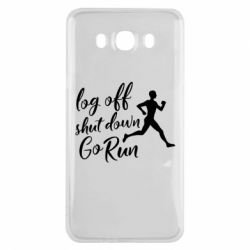 Чехол для Samsung J7 2016 Log off shut down go run - PrintSalon