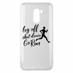 Чехол для Xiaomi Pocophone F1 Log off shut down go run - PrintSalon