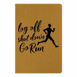 Блокнот с принто Log off shut down go run - PrintSalon