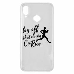 Чехол для Huawei P Smart Plus 2018 Log off shut down go run - PrintSalon