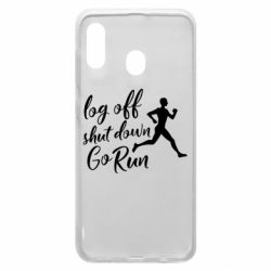 Чехол для Samsung A30 Log off shut down go run - PrintSalon