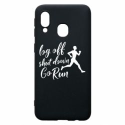 Чехол для Samsung A40 Log off shut down go run - PrintSalon