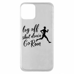 Чехол для iPhone 11 Log off shut down go run - PrintSalon