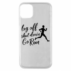 Чехол для iPhone 11 Pro Log off shut down go run - PrintSalon