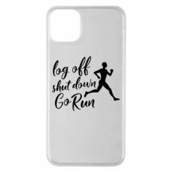 Чехол для iPhone 11 Pro Max Log off shut down go run - PrintSalon