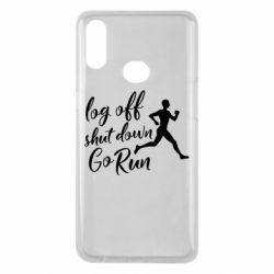 Чехол для Samsung A10s Log off shut down go run - PrintSalon