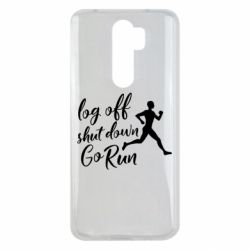 Чехол для Xiaomi Redmi Note 8 Pro Log off shut down go run - PrintSalon