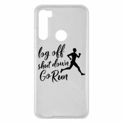 Чехол для Xiaomi Redmi Note 8 Log off shut down go run - PrintSalon