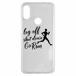 Чехол для Xiaomi Redmi Note 7 Log off shut down go run - PrintSalon