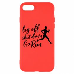 Чехол для iPhone SE 2020 Log off shut down go run - PrintSalon