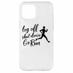 Чехол для iPhone 12 Pro Max Log off shut down go run - PrintSalon