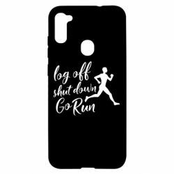 Чохол для Samsung A11 / M11 Log off shut down go run