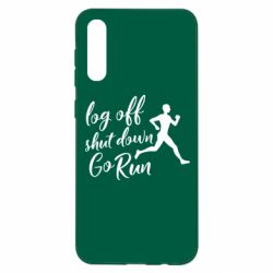 Чехол для Samsung A50 Log off shut down go run - PrintSalon
