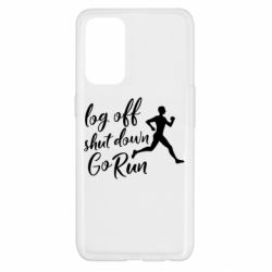 Чехол для Oppo Reno 5 4G Log off shut down go run - PrintSalon