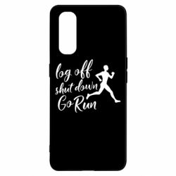 Чехол для Oppo Find X2 Log off shut down go run - PrintSalon