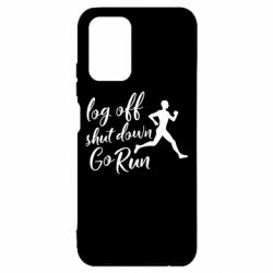 Чехол для Xiaomi Redmi Note 10 Log off shut down go run - PrintSalon