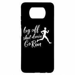 Чехол для Xiaomi Poco X3 Log off shut down go run - PrintSalon