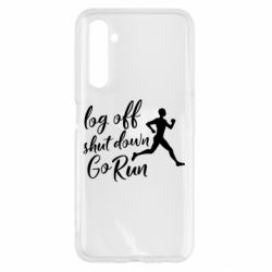 Чехол для Realme 6 Log off shut down go run - PrintSalon