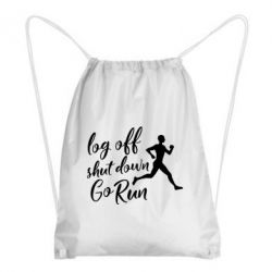 Рюкзак-мешок Log off shut down go run - PrintSalon