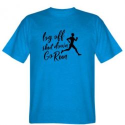 Мужская футболка Stedman Log off shut down go run - PrintSalon