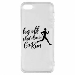 Чехол для iPhone5/5S/SE Log off shut down go run - PrintSalon