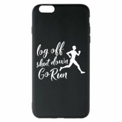 Чехол для iPhone 6 Plus/6S Plus Log off shut down go run - PrintSalon