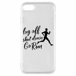 Чехол для iPhone 7 Log off shut down go run - PrintSalon