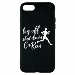 Чехол для iPhone 8 Log off shut down go run - PrintSalon
