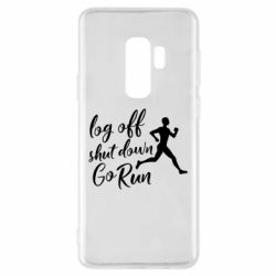 Чехол для Samsung S9+ Log off shut down go run - PrintSalon