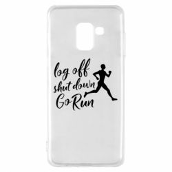 Чехол для Samsung A8 2018 Log off shut down go run - PrintSalon