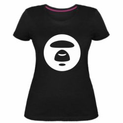 Женская премиум футболка Logo Bape Monkey - PrintSalon