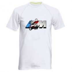 Мужская футболка для спорта Logo BMW  3 - PrintSalon