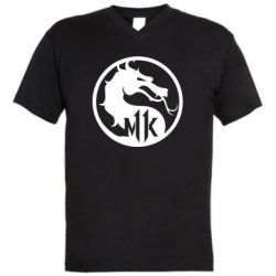 Чоловіча футболка з V-подібним вирізом Logo Mortal Kombat 11 - PrintSalon