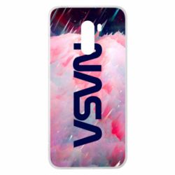 Чохол для Xiaomi Pocophone F1 Logo Nasa and space - PrintSalon