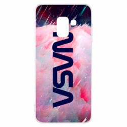 Чохол для Samsung A8 2018 Logo Nasa and space - PrintSalon
