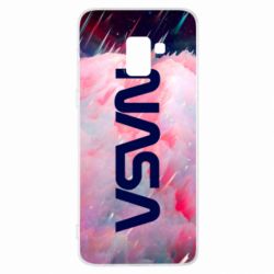 Чохол для Samsung A8+ 2018 Logo Nasa and space - PrintSalon