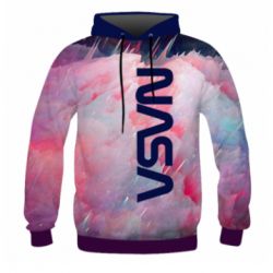 Чоловіче 3D худі Logo Nasa and space - PrintSalon