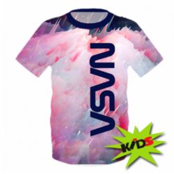 Дитяча 3D футболка Logo Nasa and space - PrintSalon