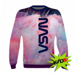 Дитячий 3D світшот Logo Nasa and space - PrintSalon