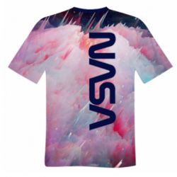 Мужская футболка 3D Logo Nasa and space-PrintSalon Мужская футболка 3D Logo Nasa and space