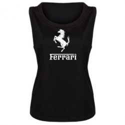 Женская майка логотип Ferrari - PrintSalon