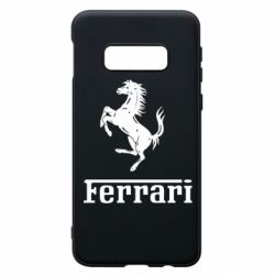 Чехол для Samsung S10e логотип Ferrari - PrintSalon