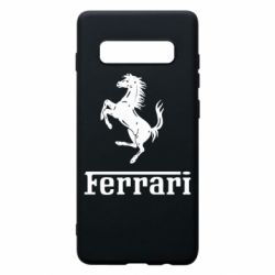 Чехол для Samsung S10+ логотип Ferrari - PrintSalon