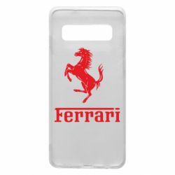 Чехол для Samsung S10 логотип Ferrari - PrintSalon