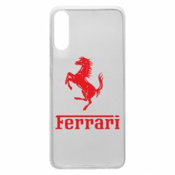 Чехол для Samsung A70 логотип Ferrari - PrintSalon